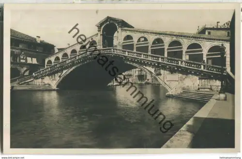 Venezia - Ponte di Rialto - Foto-Ansichtskarte 20er Jahre