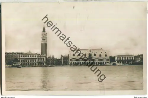 Venezia - Palazzo Ducale e Piazzetta dal mare - Foto-Ansichtskarte 20er Jahre
