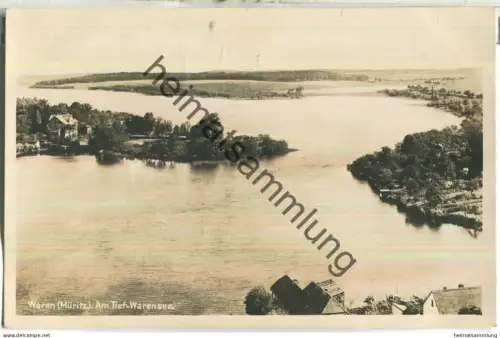 Waren - Am Tief-Warensee - Foto-Ansichtskarte - Verlag J. Goldiner Berlin 20er Jahre