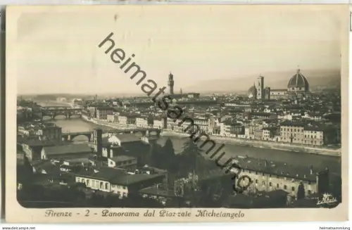 Firenze - Panorama dal Piazzale Michelangelo - Foto-Ansichtskarte - Edizione Alberto Traldi Milano 20er Jahre
