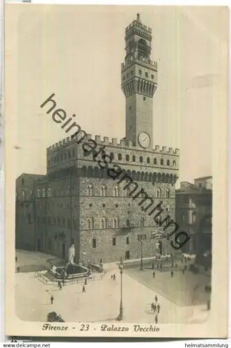 Firenze - Palazzo Vecchio - Foto-Ansichtskarte - Edizione Alberto Traldi Milano 20er Jahre