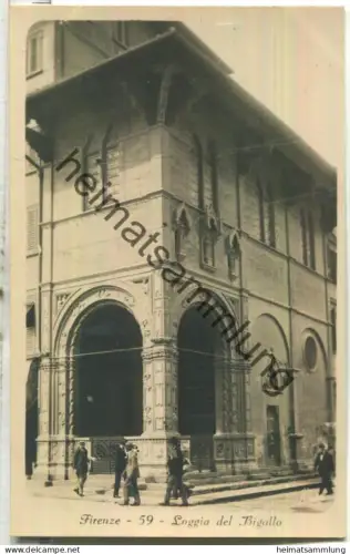 Firenze - Loggia del Bigallo - Foto-Ansichtskarte - Edizione Alberto Traldi Milano 20er Jahre