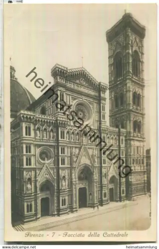 Firenze - Facciata della Cattedrale - Foto-Ansichtskarte - Edizione Alberto Traldi Milano 20er Jahre
