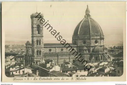 Firenze - La Cattedrale vista da S. Michele - Foto-Ansichtskarte - Edizione Alberto Traldi Milano 20er Jahre