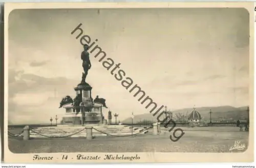 Firenze - Piazzale Michelangelo - Foto-Ansichtskarte - Edizione Alberto Traldi Milano 20er Jahre