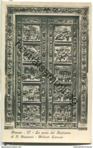Firenze - La porta del Battistero di S. Giovanni - Foto-AK - Edizione Alberto Traldi Milano 20er Jahre