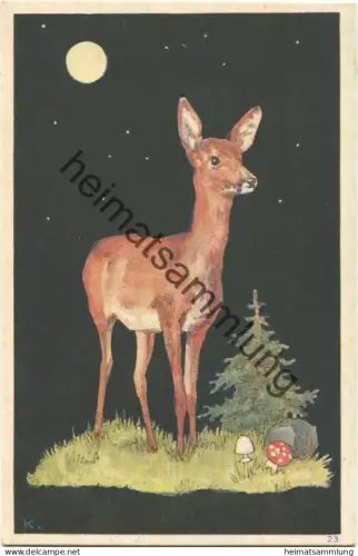 Reh - Künstlerkarte