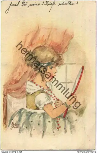 Mädchen - signiert Erna Maison Kurt - Printed in Switzerland  gel. 1931