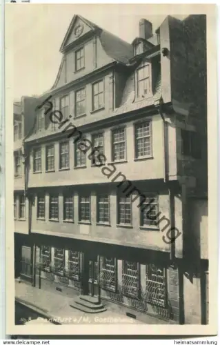 Frankfurt a. M. - Goethehaus - Foto-Ansichtskarte - Verlag Ludwig Klement Frankfurt