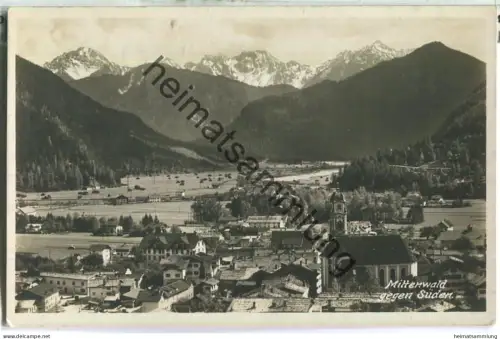 Mittenwald gegen Süden - Foto-Ansichtskarte - Verlag Ottmar Zieher München