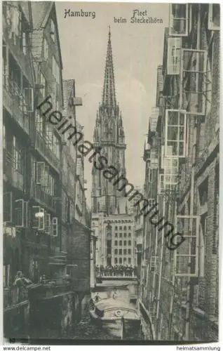 Hamburg - Fleet beim Steckelhörn - Verlag Gebr. Israel Hamburg
