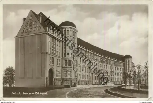 Leipzig - Deutsche Bücherei - Foto-AK - gel. 1935