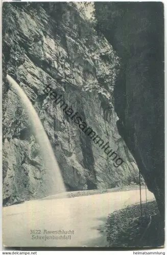 Aareschlucht - Schrejenbachfall - Verlag Wehrli AG Kilchberg - gel. 1912