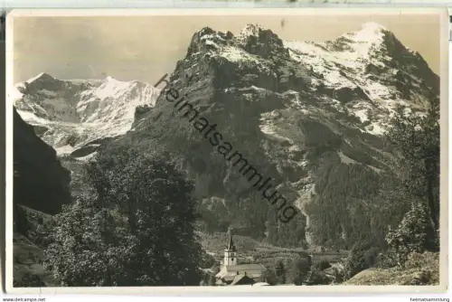 Grindelwald - Fiescherwand - Eiger - Foto-Ansichtskarte - Verlag E. Schudel Grindelwald - gel. 1952
