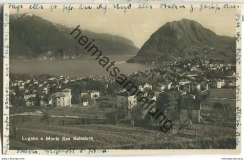 Lugano e Monte San Salvatore - Foto-Ansichtskarte - Edition Photoglob Zürich - gel. 1927