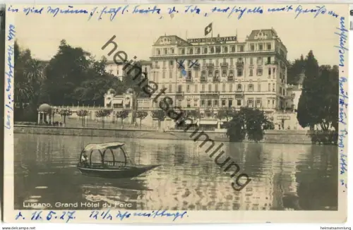Lugano - Grand Hotel du Parc - Foto-Ansichtskarte - Edition Guggenheim & Co. Zürich - gel. 1927