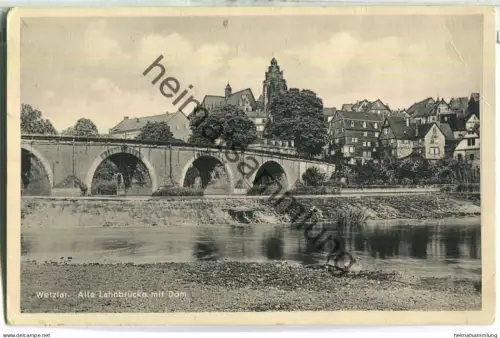 Wetzlar - Alte Lahnbrücke mit Dom - Feldpost - gel. 1939