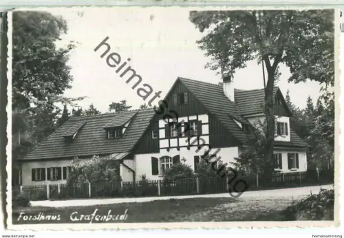 Forsthaus Grafenbuch - Foto-Ansichtskarte - gel. 1957