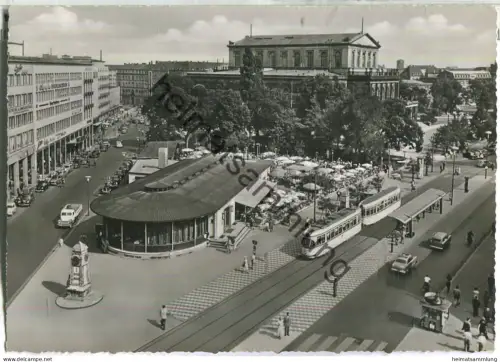 Hannover - Am Kröpcke - Strassenbahn - Foto-Ansichtskarte - Verlag Schöning & Co. Lübeck - gel. 1956