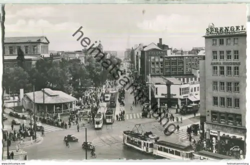 Hannover - Am Kröpcke - Strassenbahnen - Foto-Ansichtskarte - Lux-Verlag Hannover - gel. 1957