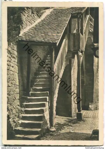 Rothenburg - Aufgang zum Wehrgang beim Klingentor - Verlag A. Ohmayer Rothenburg - gel. 1958