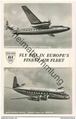 BEA - British European Airways - "Elizabethhan" Class Aeroplane - Viscount "Discovery Class" Aeroplane
