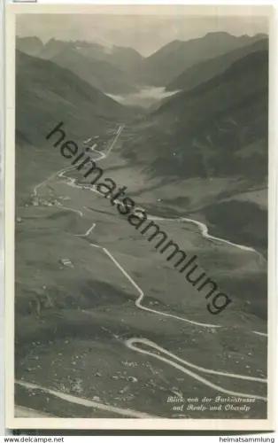 Blick von der Furkastrasse auf Realp und Oberalp - Foto-Ansichtskarte - Wehrliverlag Kilchberg