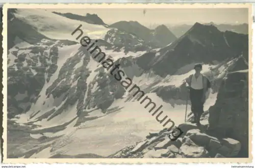 Auf dem Weg zum Zittelhaus - Foto-Ansichtskarte 30er Jahre