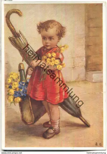 Die kleine Gratulantin - I. Weidinger - Verlag Josef Müller München Nr. 5485