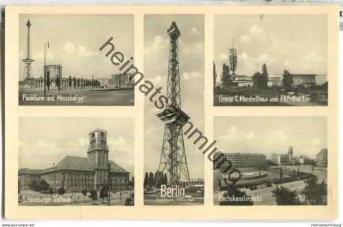 Berlin - Marshallhaus - ERP Pavillon - Funkturm - Verlag Carl Köfer Berlin 50er Jahre