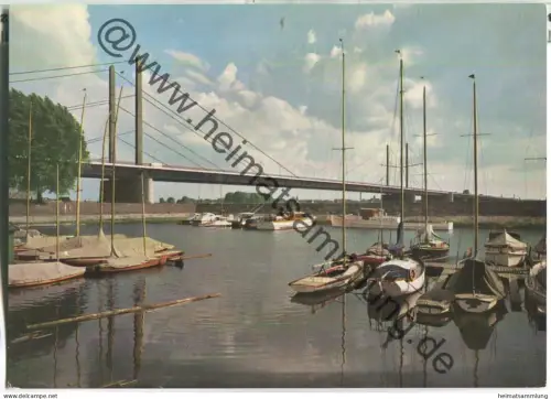 Düsseldorf - Yachthafen mit Nordbrücke - Verlag Jos. Kessel Niederdollendorf
