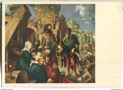 Anbetung - Albrecht Dürer - Emil Fink Künstlerpostkarte Nr. 367 - gel. 1941