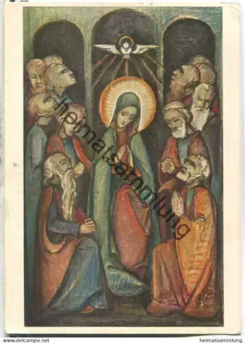 Die Ausgiessung des Heiligen Geistes - signiert Hummel - Emil Fink-Künstlerkarte Nr. 225 - gel. 1937