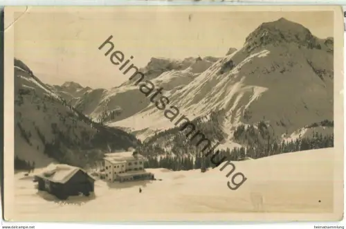 Lech - Sporthotel Goldener Berg - Foto-Ansichtskarte - Verlag O. Steiner Schruns 1931 - gel. 1932