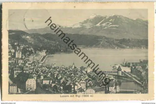 Luzern mit Rigi - Edition Photoglob Zürich - gel. 1913