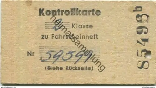 Deutschland - Kontrollkarte - 2. Klasse