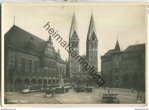 Bremen - Markt - Foto-Ansichtskarte - Verlag H. Rubin & Co. Dresden