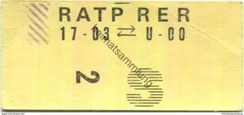 Frankreich - Paris - RATP - Billet Fahrschein