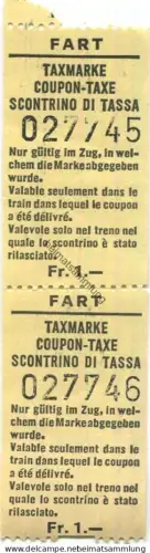 Schweiz - FART - Ferrovie autolinee regionali ticinesi - Fahrschein Taxmarke