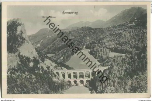 Semmering - Kalte Rinne - Verlag S. Frank Graz 1912