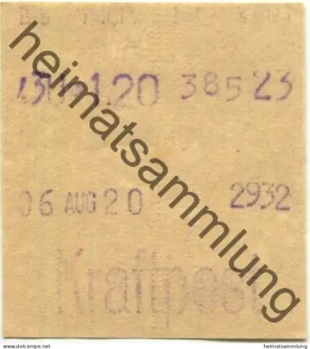 Deutschland - Kraftpost - Fahrschein