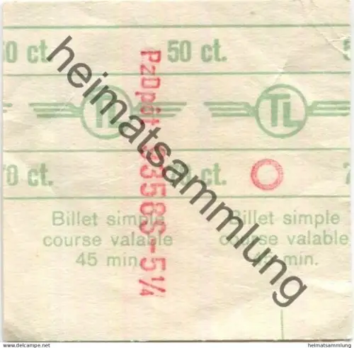 Schweiz - TL Lausanne - Fahrschein