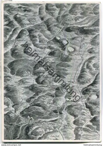 Reliefkarte der vulkanischen Eifel - Verlag Jakob Korn Trier Nr. 650