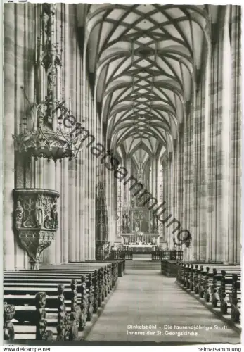 Dinkelsbühl - Inneres der St. Georgskirche - Foto-Ansichtskarte - Verlag Robert Schmidt Dinkelsbühl