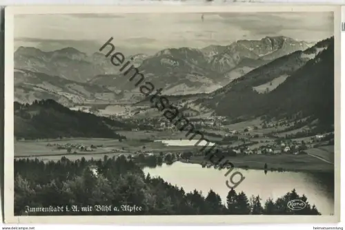 Immenstadt mit Bühl am Alpsee - Foto-Ansichtskarte - Franckh-Verlag Stuttgart