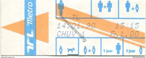 Schweiz - TL Lausanne - Fahrschein