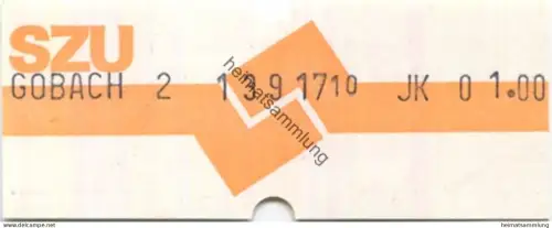 Schweiz - SZU Sihltal-Zürich-Uetliberg-Bahn - Fahrschein