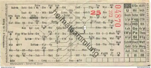 Schweiz - Zürich - Verkehrsbetriebe Zürich - Fahrschein