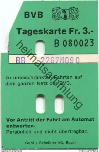Schweiz - BVB Basel - Tageskarte