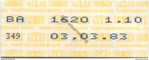 Schweiz - BLT Tarifverbund Basel - Fahrkarte 1983